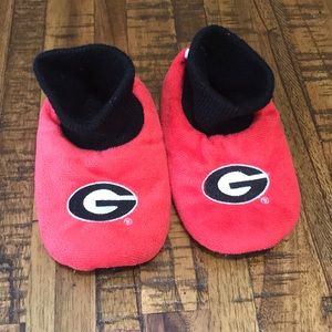 ⭐️toddler 7-8 Georgia Bulldog slippers red & black
